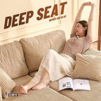 Chaise Lounge Chair, Boneless Couch for Living Room and Bedroom, Sleeper Couches Reading Chairs, Corduroy, Camel