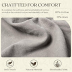 WOWMAX 85% Linen 15% Cotton Blend Headboard Pillow – Twin Size Reading Wedge Backrest for Bed, Handmade Firm Support Bolster Cushion with Removable Cover, Premium Bed Rest Pillow, Black