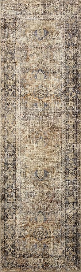 Loloi Amber Lewis Morgan Collection MOG-01 Sunset/Ink 2'-0" x 5'-0" 38" Thick Accent Rug feat. CloudPile, Neutral, Room Décor, Vintage Inspired, Livingroom, Bedroom, Dining Area