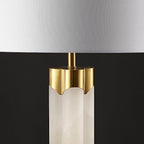 SAFAVIEH Couture Lighting Collection Chavez Alabaster/Gold 28-inch Bedroom Living Room Home Office Desk Nightstand Table Lamp (LED Bulb Included)