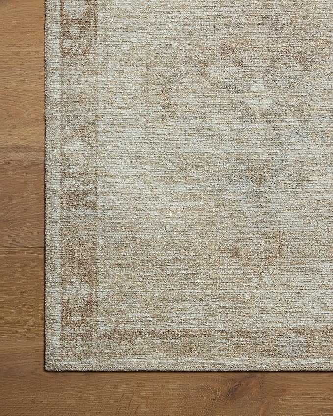 Loloi Amber Lewis Cambria Collection CBR-02 Mist/Natural 7'-6" x 9'-6" Area Rug Jute, Neutral, Vintage Style, Antique Tone, Living, Bedroom, Dining, Carpet