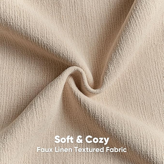 FUTEI Dusky Pink Chenille Decorative Throw Pillow Covers 18x18 Inch Set of 2,Soft Cozy Faux Linen Textured Cushion Case,Farmhouse Home Decor for Couch Living Room