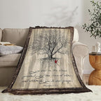 Christian Tree of Life Throw Blanket - Soft, Warm & Cozy Fleece for Women & Men - 80"x60"