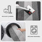 Kitinjoy Indoor Outdoor Door Mat, 40x32 Non-Slip Absorbent Dirt Trapper, Low-Profile Washable Inside Entrance Front Floor Mat, Sturdy Soft Entry Doormats for Entryway, Grey