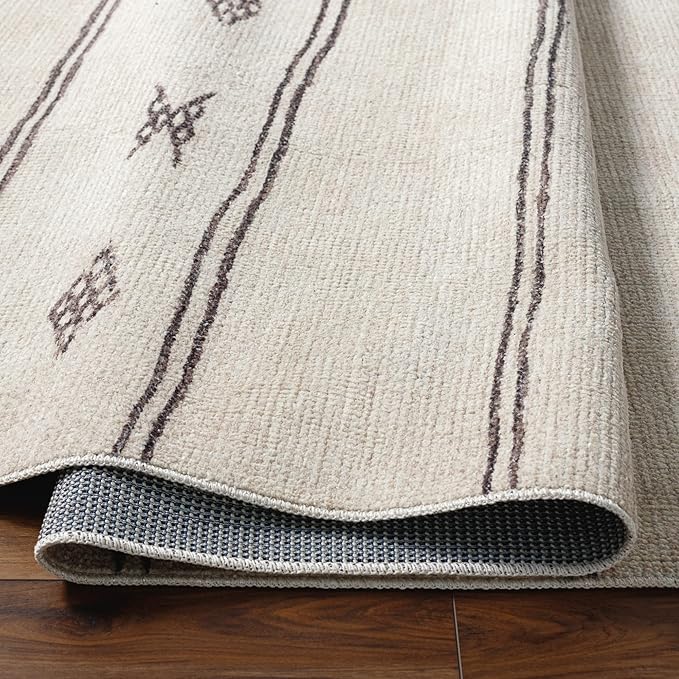 Livabliss x Becki Owens Rivi Moroccan Area Rug , 3'11" x 5'7", Ivory/Black