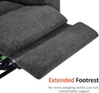 MCombo Lay Flat Dual Motor Power Lift Recliner Chair with Massage & Dual Heating, Arm Storage, Extended Footrest, USB A/C Ports & Cup Holders, Infinite Position for Elderly, Fabric LC002 (Gray)