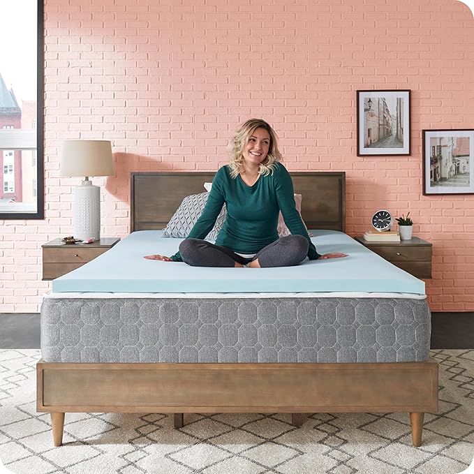 Sealy Dreamlife 2” Gel Memory Foam California King Mattress Topper with SealyComfort Gel Foam, 1 Year Limited Warranty, Made in The USA