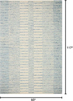 Loloi Chris Loves Julia Chris Collection CHR-01 Ivory/Denim 7'-9'' x 9'-9'', .50" Pile Height, Area Rug