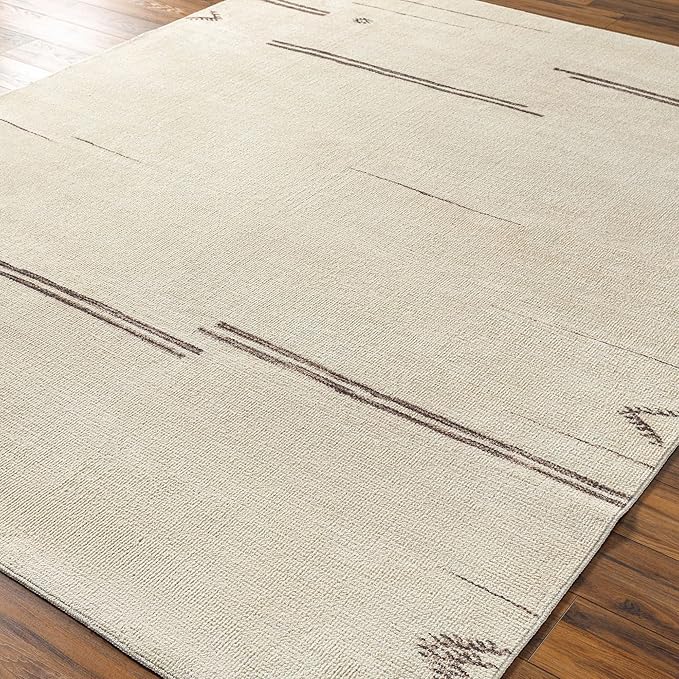 Livabliss x Becki Owens Rivi Moroccan Area Rug , 9'2" x 12', Cream/Charcoal