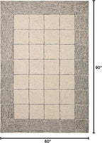 Loloi Chris Loves Julia Francis Collection FRA-02 Cream/Black 5'-0" x 7'-6" Area Rug