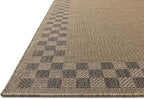 Loloi Chris Loves Julia Providence Collection PRC-01 Natural/Charcoal 2'-3" x 7'-7", .12" Pile Height, Indoor/Outdoor Runner Rug