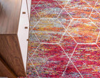 Unique Loom Trellis Frieze Collection Area Rug - Geometric (7' x 10', Multi/ Ivory)