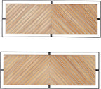 Deco 79 Wooden Geometric Home Wall Decor Linear Carved Wall Sculpture with Black Frame, Set of 2 Wall Art 32"W, 12"H, Brown