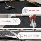nuLOOM Oval 3x5 Rigo Jute Hand Woven Area Rug, Black, Solid Farmhouse Design, Natural Fiber, For Bedroom, Living Room, Dining Room, Hallway, Office, Kitchen, Entryway