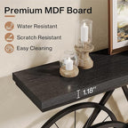 Tribesigns 70.9-Inch Extra Long Console Table, Narrow Sofa Table with Bicycle Metal Base, Modern Industrial Entryway Table Behind Couch Table for Living Room, Hallway, Entrance, Foyer, Black