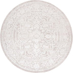 SAFAVIEH Area Rug 5' Round - Reflection Collection - Beige & Cream, Non-Shedding & Easy Cleaning, Ideal for Living Room, Bedroom (RFT665A)
