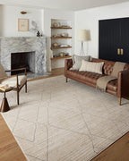 Loloi Darby Collection DAR-03 Sand/Charcoal 5'-3" x 7'-6" Area Rug