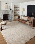 Loloi Darby Collection DAR-03 Sand/Charcoal 2'-7" x 12'-0" Runner Rug