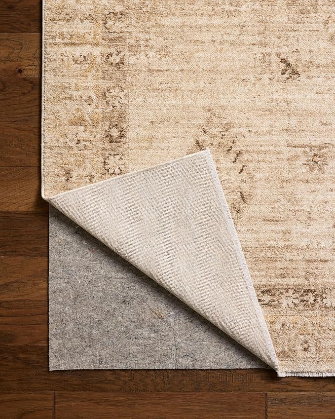 Loloi Chris Loves Julia Palma Collection PLM-06 Natural/Smoke 11'-6" x 15'-7" Fringe Area Rug Vintage Style Boho Living Room Bedroom Carpet