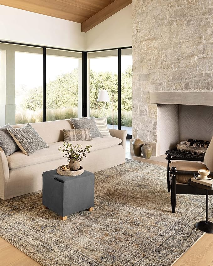 Loloi Amber Lewis Morgan Collection MOG-01 Sunset/Ink 2'-3" x 7'-6" 38" Thick Runner Rug feat. CloudPile, Neutral, Room Décor, Vintage Inspired, Livingroom, Bedroom, Dining Area