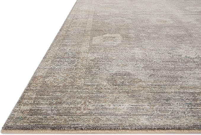 Loloi Magnolia Home by Joanna Gaines Millie Collection MIE-05 Stone/Natural 2'-7" x 8'-0", .25" Pile Height, Runner Rug