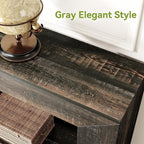 LITTLE TREE 47 Inches Console Table, Sofa Table with Storage, Modern Entryway Table for Hallway, Narrow Long Sofa Entryway Table for Living Room, Black