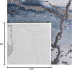 SAFAVIEH Craft Collection Area Rug - 8' x 10', Grey & Blue, Modern Abstract Design, Non-Shedding & Easy Care, Ideal for High Traffic Areas in Living Room, Bedroom (CFT877L)