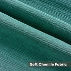 FUTEI Teal Decorative Throw Pillow Covers 26x26 Inch Set of 2,Soft Cozy Wheat Ear Striped Patterns Euro Pillow Shams,Modern Home Decor for Couch Bed Living Room