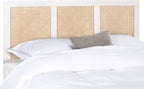 SAFAVIEH Home Collection Vienna White Wash Cane Full Headboard Platform, Double (HBD8004C-F)