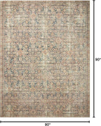 Loloi Angela Rose Aubrey Collection AUB-01 Navy/Multi 7'-6" x 7'-6", .19" Pile Height, Round Area Rug