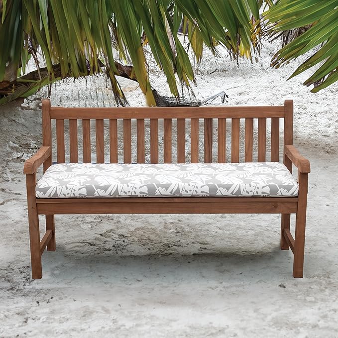 Tommy Bahama Bench Cushion, 48" X 16" X 2.5", Tropical Chrome