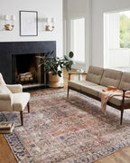 Loloi Chris Loves Julia Jules Collection JUL-02 Terracotta/Multi 3'-6'' x 5'-6'', .13" Pile Height, Accent Rug