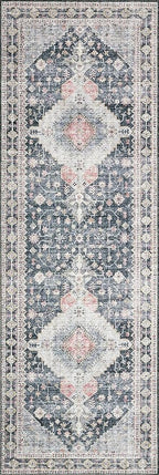 Loloi Skye Collection SKY-02 Charcoal/Multi 2'-6" x 12'-0" Runner Rug