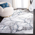 SAFAVIEH Craft Collection 5'3" x 7'6" Ivory Grey/Blue CFT877M Modern Abstract Non-Shedding Living Room Bedroom Dining Home Office Area Rug