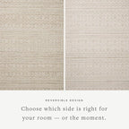 Loloi Angela Rose Rivers Collection RIV-03 Sand/Ivory 8'-6" x 11'-6" Reversible Area Rug