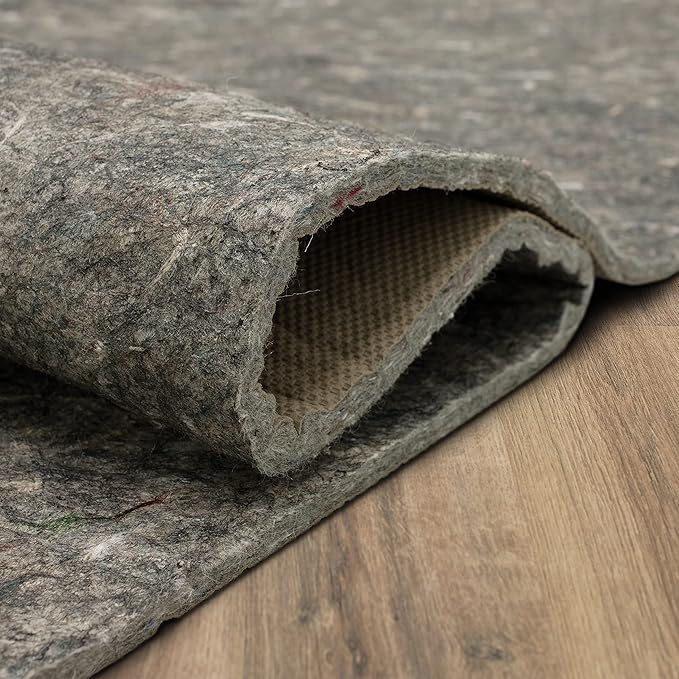 Mohawk Home 7' 8" x 10' 4" Non Slip Rug Pad Gripper 1/2 Thick Dual Surface Felt + Rubber Gripper - Safe for All Floors