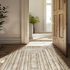 nuLOOM Carley Geometric 5x8 Machine Washable Area Rug for Living Room Bedroom Dining Room Kitchen, Beige/Ivory