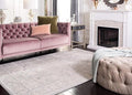 SAFAVIEH Reflection Collection Area Rug - 5'1" x 7'6", Light Grey & Cream, Non-Shedding & Easy Cleaning, Ideal for Living Room, Bedroom (RFT665C)