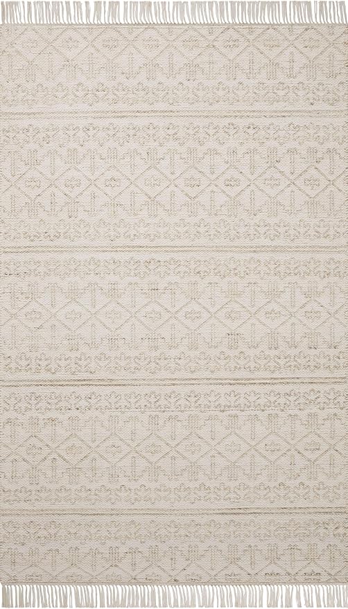 Loloi Angela Rose Rivers Collection RIV-03 Sand/Ivory 8'-6" x 11'-6" Reversible Area Rug