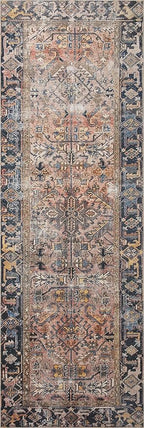 Loloi Chris Loves Julia Jules Collection JUL-02 Terracotta/Multi 2'-6'' x 12'-0'', .13" Pile Height, Runner Rug
