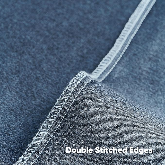 FUTEI Denim Blue Chenille Decorative Throw Pillow Covers 20x20 Inch Set of 2,Soft Cozy Faux Linen Textured Cushion Case,Farmhouse Home Decor for Couch Living Room