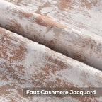 FUTEI Rust White Decorative Throw Pillow Covers 16x16 Inch Set of 2,Soft Faux Cashmere Jacquard - Textured & Cozy Cushion Case,Modern Home Decor for Couch Bed Living Room