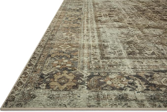 Loloi Magnolia Home by Joanna Gaines Sinclair Collection SIN-01 Pebble/Taupe 3'-6" x 5'-6", .25" Pile Height, Machine Washable, Accent Rug