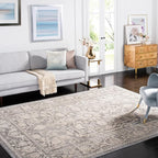 SAFAVIEH Area Rug 8x10 - Reflection Collection - Large - Dark Grey & Cream, Non-Shedding & Easy Cleaning, Ideal for Living Room, Bedroom, Dining Space (RFT665B)