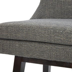 CHITA Counter Height Swivel Barstool, FSC Certified Upholstered Bar Stool, 26.8" H Seat Height, Fabric in Fog
