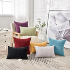 GAWAMAY Decorative Square Throw Pillow Covers 22"x22" Inch Set of 2, Super Soft Chenille Pillows Farmhouse Fall Pillowcase for Living Room Bedroom Sofa Couch Cushion Cover Smoke Blue 55x55cm
