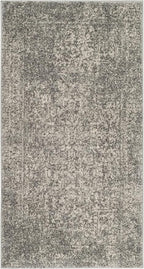 SAFAVIEH Evoke Collection 2'2" x 5' Silver / Ivory EVK256S Oriental Distressed Non-Shedding Living Room Bedroom Area Rug