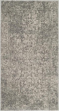 SAFAVIEH Evoke Collection 2'2" x 4' Silver / Ivory EVK256S Oriental Distressed Non-Shedding Living Room Bedroom Accent Rug