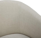 CHITA Swivel Accent Chair, FSC Certified Upholstered Fabric Barrel Chair for Living Room, Fully Assembled, Linen