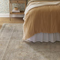RUGGABLE x Morris & Co Washable Area Rug– Pimpernel Vintage Stone 8x10, Stain-Resistant, Non-Slip – Large Machine Washable Rugs for Living Room, Bedroom, Hallway, Entryway & Office–with Cushioned Pad